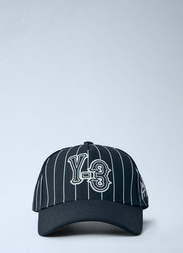 Y-3 Pinstripe Logo Baseball Cap Black yyy0364041