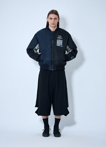 Yohji Yamamoto Logo Motif Bomber Jacket Black yoy0160021