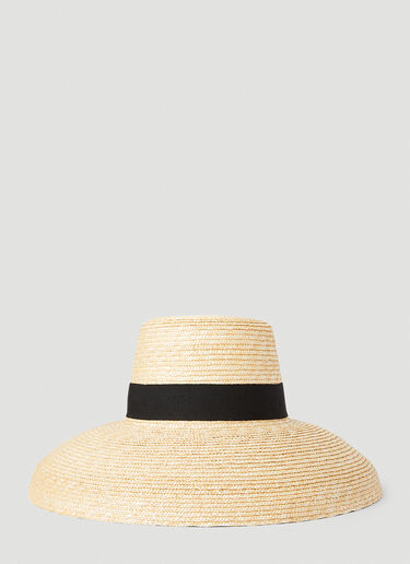 Max Mara Corona Raffia Hat Beige max0252032