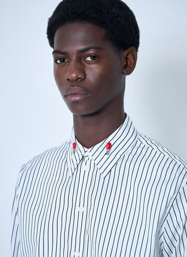 Bottega Veneta Pinstriped Button-Down Shirt White bov0160005