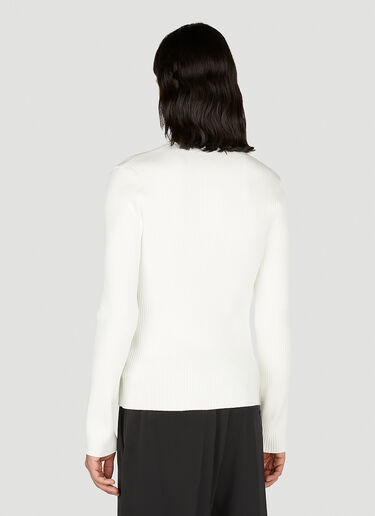 Courrèges Knitted Polo Shirt White cou0152010