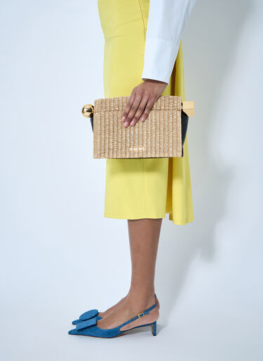 Jacquemus La Pochette Rond Carré Clutch Beige jac0260027