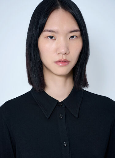 Toteme Fitted Jersey Shirt Black tot0265035