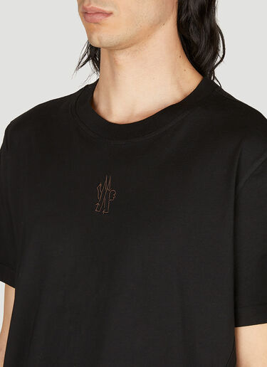 Moncler 徽标刺绣 T 恤 黑色 mon0154031