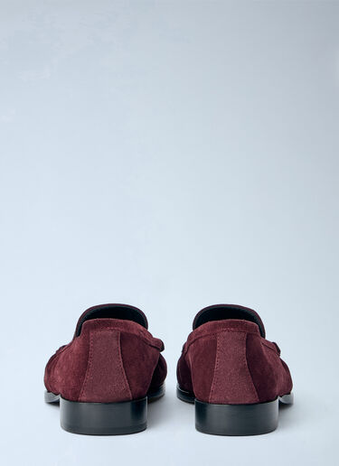 LN-CC® - Dries Van Noten: Suede Finish Loafers - Burgundy Dries Van Noten Suede Finish Loafers Burgundy dvn0265030