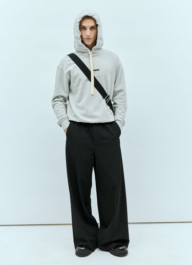 Jil Sander+ ロゴプリント フード付きスウェットシャツ グレー jsp0156008