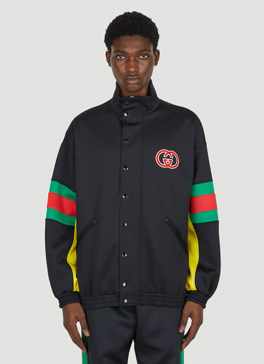 Gucci Interlocking G Snap Front Track Jacket Black guc0151023