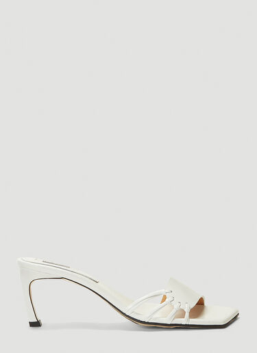 Reike Nen Knot-Detail Heeled Mules White rkn0241002