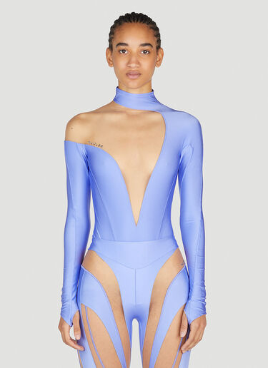 Mugler Cut-Out Bodysuit Purple mug0252019