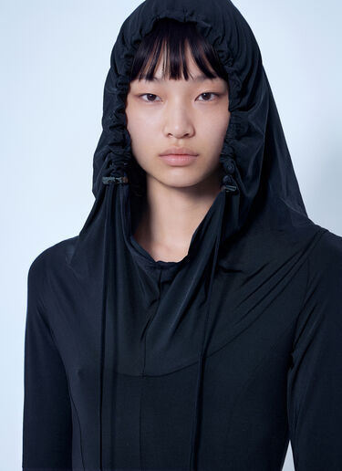 LN-CC® - KNWLS: Cu Hooded Mini Dress - Black KNWLS Cu Hooded Mini Dress Black knw0266018