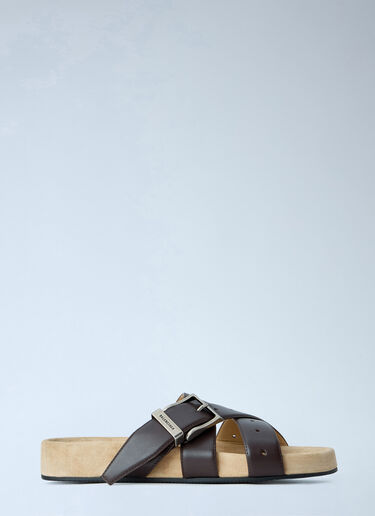 Balenciaga Belt Leather Sandals Brown bal0164016