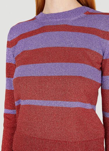 Rabanne Metallic Striped Sweater Red pac0251004