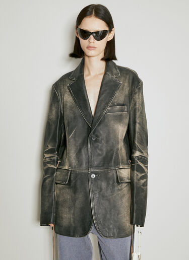 Eytys Cameron Brushed Leather Jacket Grey eyt0354004