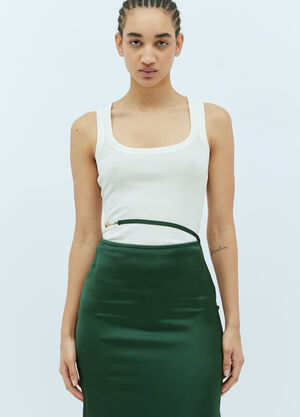 Jacquemus Le Debardeur Gros Grain Tank Top White jac0256037
