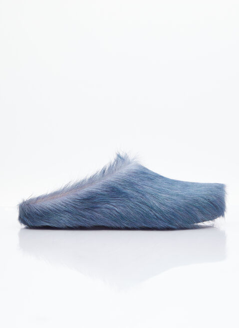 Marni ファスベット サボ ヘアリーミュール ブラック mni0154010