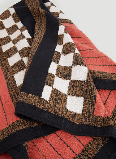 Checkerboard Stripe Rug NÒMARYTHM TEXTILE Checkerboard Stripe Rug Brown nma0146015