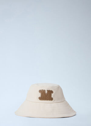 Max Mara Monogrammed Bucket Hat Beige max0264064
