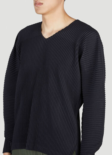 Homme Plissé Issey Miyake Plisse Long Sleeve Top Black hmp0153001