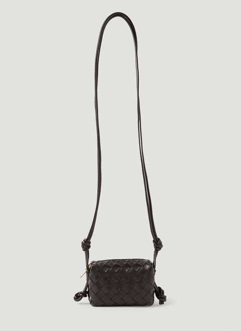 Saint Laurent Loop Intrecciato Mini Shoulder Bag Black sla0253147