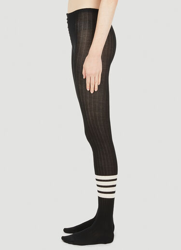 Opaque Ribbed Tights Thom Browne Opaque Ribbed Tights Black thb0248005