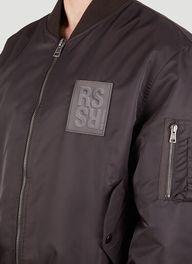 Raf Simons Logo Patch Bomber Jacket Brown raf0151013