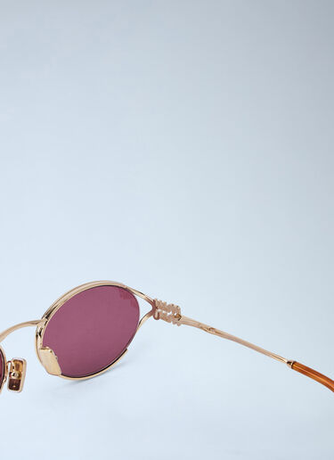 MU 52YS 椭圆形太阳镜 Miu Miu MU 52YS 椭圆形太阳镜 金色 lmu0364003