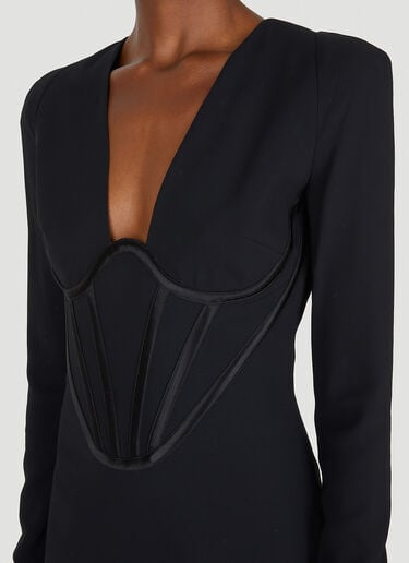 Corset Mini Dress Versace Corset Mini Dress Black vrs0250007