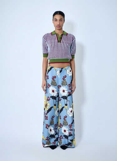 Marni Textured Knit Polo Sweater White mni0263010