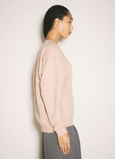 Saint Laurent Logo Embroidery Sweatshirt Beige sla0257025