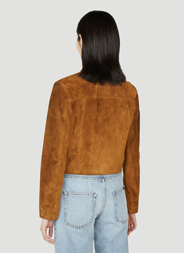Saint Laurent Suede Jacket Brown sla0251014