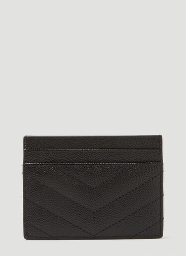 Saint Laurent Cassandre Matelassé Cardholder Black sla0232049
