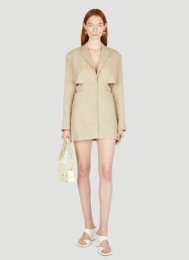 Jacquemus La Robe Bari Dress Beige jac0251011