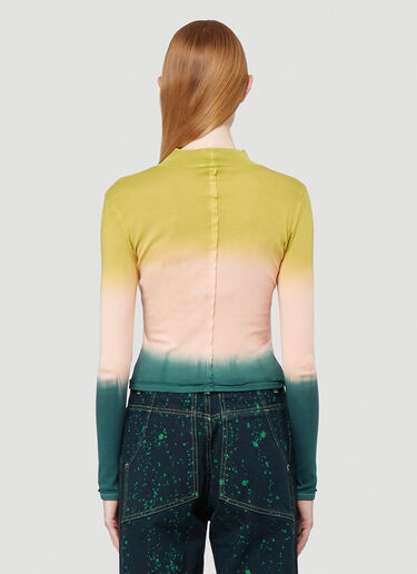 Eckhaus Latta Lapped Baby Turtleneck Top Pink eck0242007