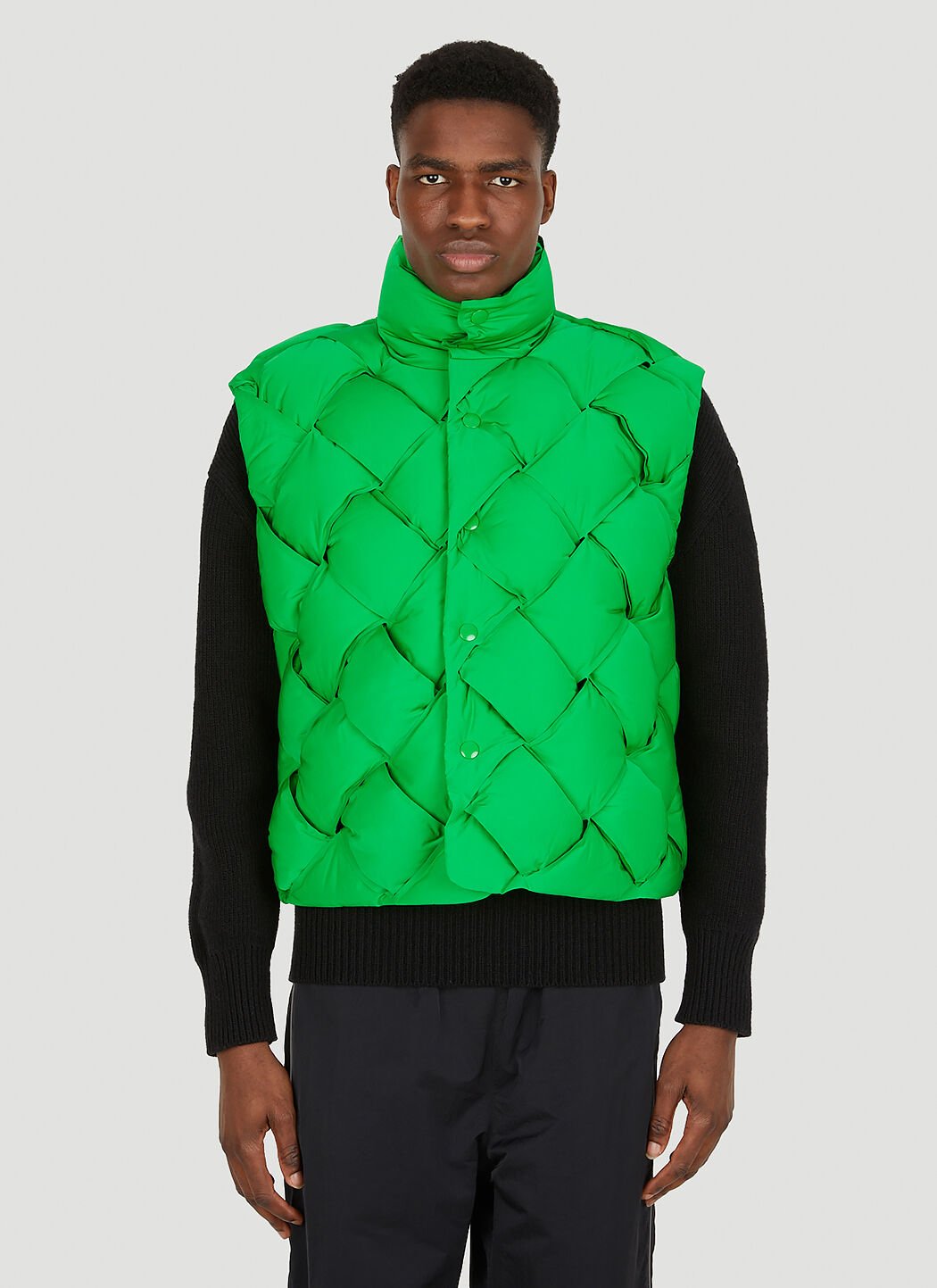 Sleeveless green jacket sale