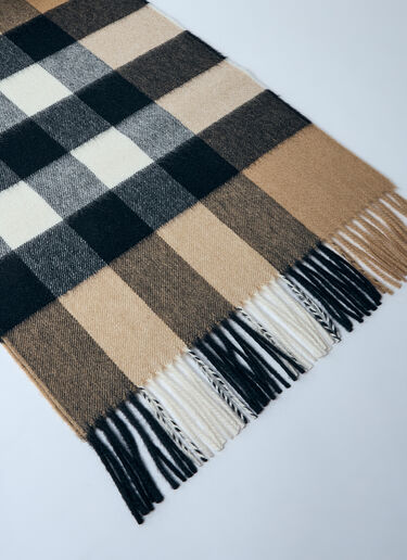 Burberry Check Cashmere Scarf Beige bur0159023