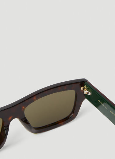 Gucci Rectangular Sunglasses Brown guc0152277