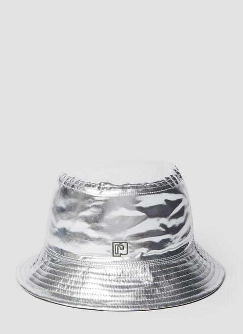 Bottega Veneta Metallic Bucket Hat White bov0253052