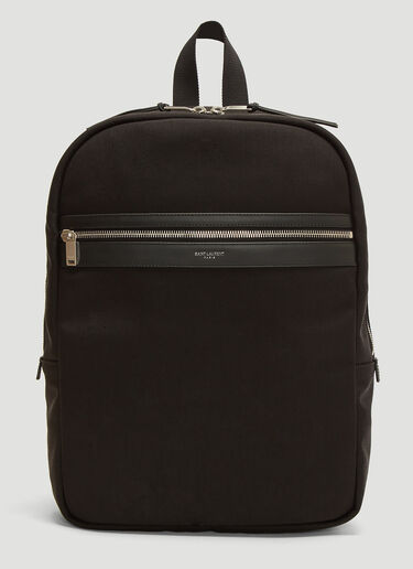 Saint Laurent Canvas Laptop Backpack Black sla0136044