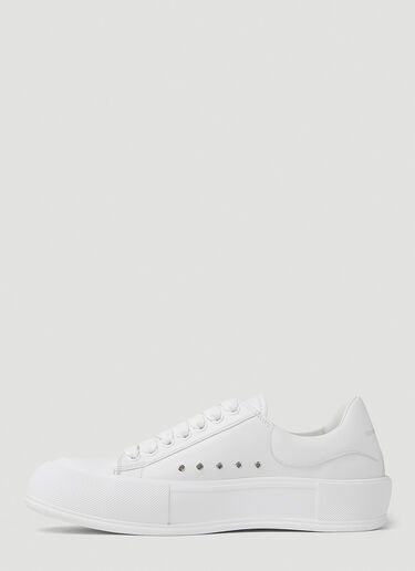 Alexander McQueen Deck Plimsoll Sneakers White amq0149027