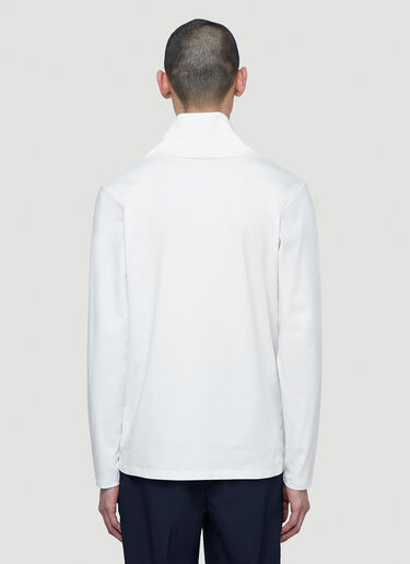 Jil Sander Half-Zipped Long Sleeve T-Shirt White jil0142017