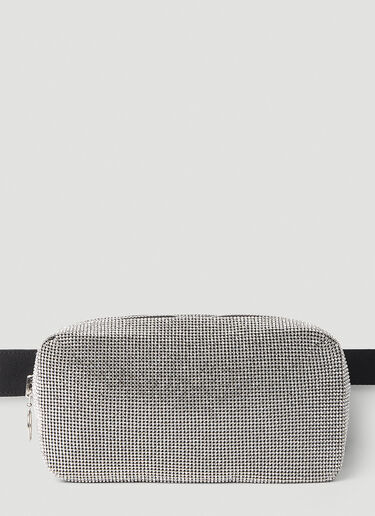 KARA Cargo Crystal Mesh Belt Bag Silver kar0250015