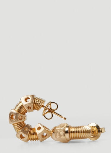 Bottega Veneta Thread Hoop Earrings Gold bov0247107