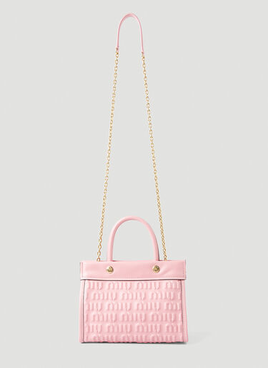 Miu Miu Embossed Logo Handbag Pink miu0248055