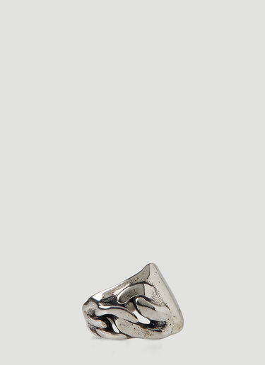 Alexander McQueen Molten Chain Ear Cuff Silver amq0148058