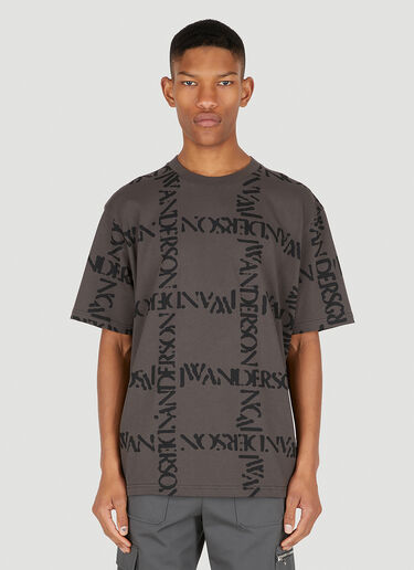 JW Anderson ロゴグリッドTシャツ ブラック jwa0147022