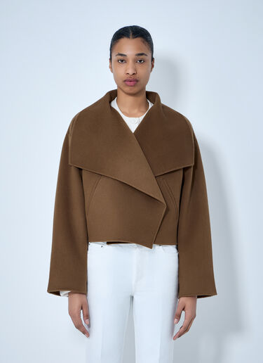 Oversized Wool-Blend Jacket TOTEME Oversized Wool-Blend Jacket Brown tot0264016