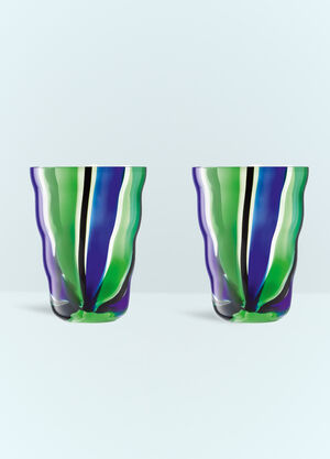 Serax x Ann Demeulemeester Set Of Two Folk Tumblers Green wps0691770