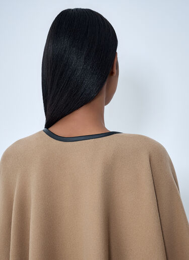 Max Mara Logo Motif Poncho Camel max0263048