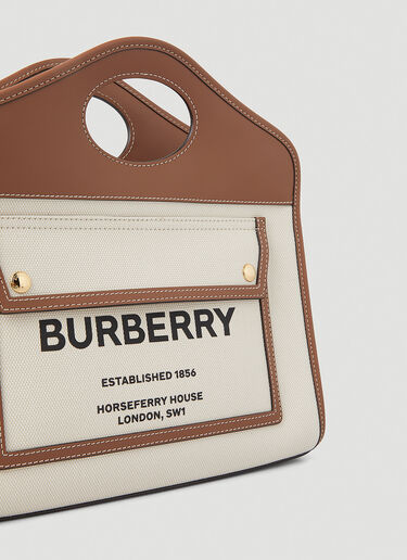 Burberry Pocket Tote Bag White bur0248058