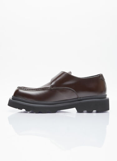 Dolce & Gabbana Brushed Leather Monkstrap Shoes Brown dol0153009